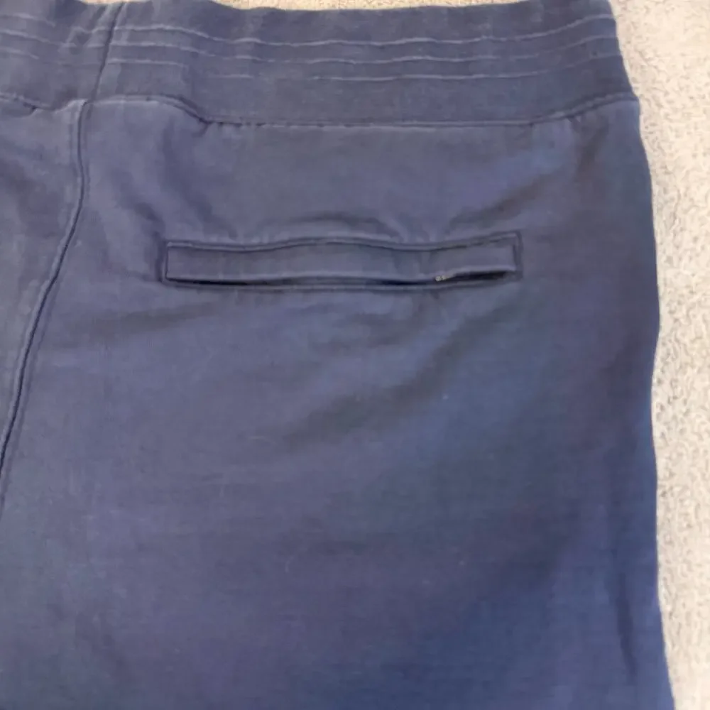 Psycho Bunny Mens Large Navy Blue Cotton French Terry Sweat Shorts Loungewear